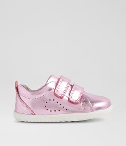 Su Grass Court Infant Pink Metallic Leather Sneakers Su Grass Court Infant Pink Metallic Leather Sneakers