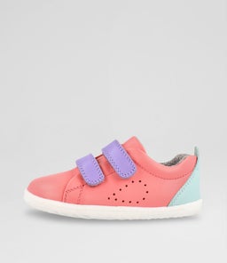 Su Grass Court Infant Ocean Coral Mauve Combo Leather Sneakers Su Grass Court Infant Ocean Coral Mauve Combo Leather Sneakers