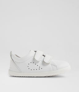 Su Grass Court Infant Optical White Leather Sneakers Su Grass Court Infant Optical White Leather Sneakers