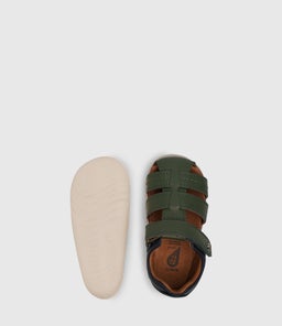 SU ROAM BQ FOREST NAVY LEATHER CANVAS