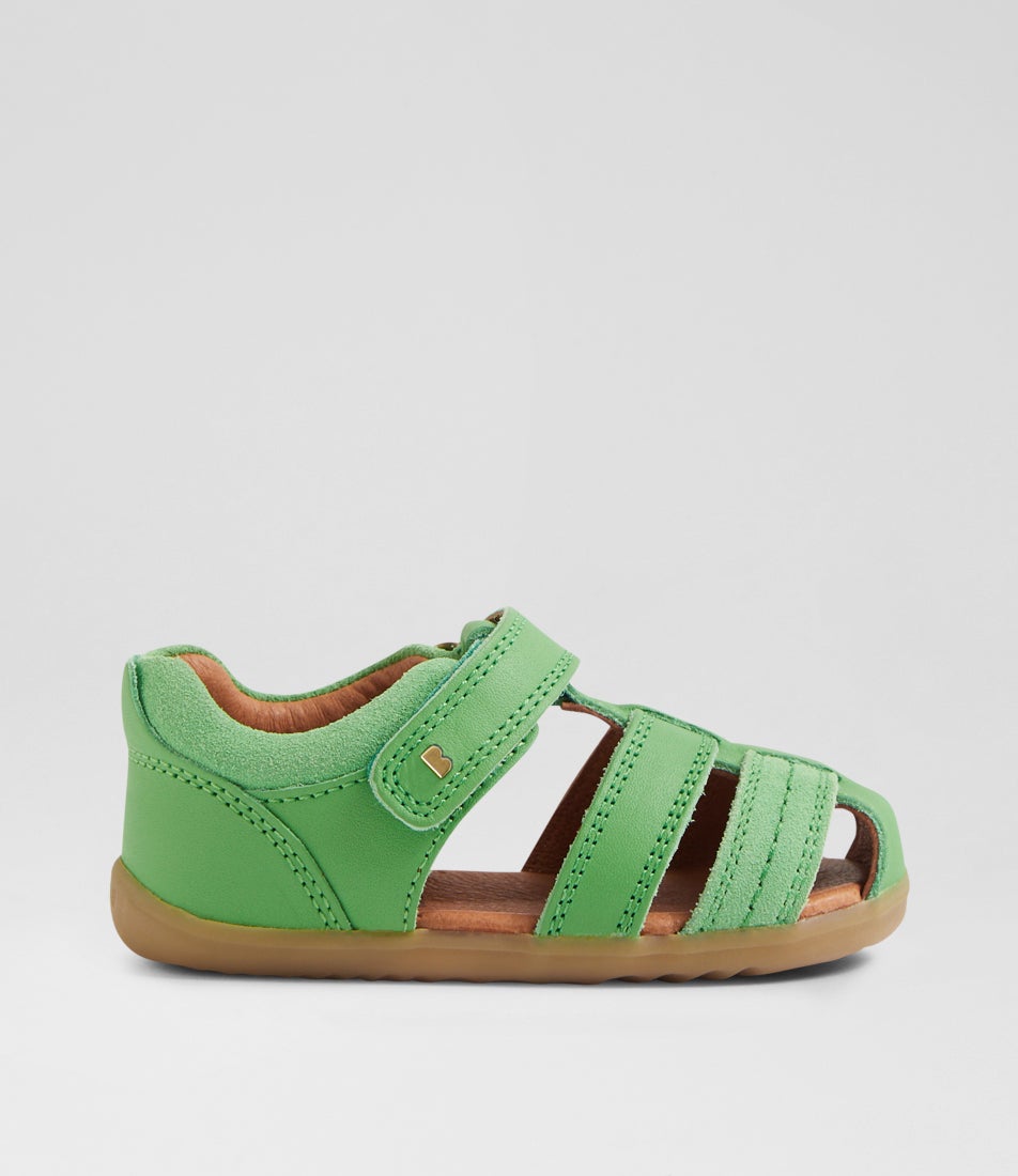 Su Roam Infant Retro Green Leather Sandals