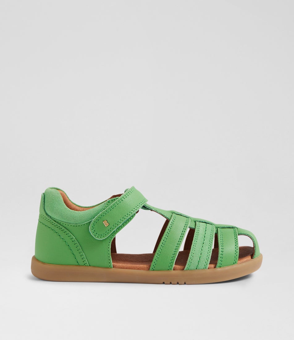 Kp Roam Junior Retro Green Leather Flat Shoes