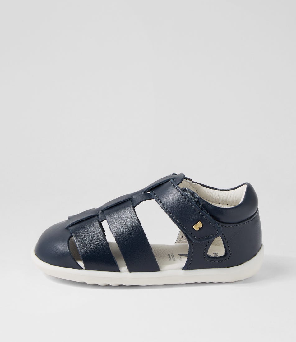 Su Tidal Infant Navy Leather Flat Shoes