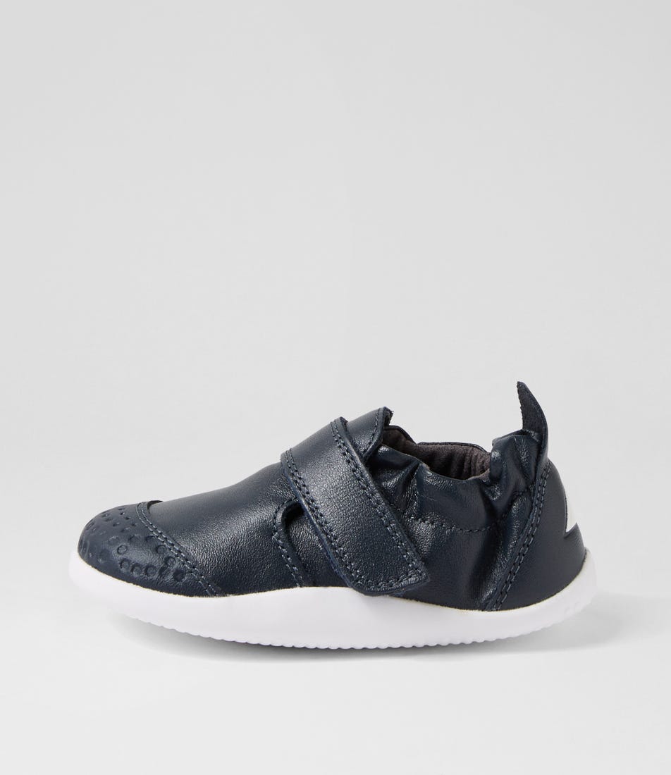 Xp Go Infant Navy Leather Flat Shoes Xp Go Infant Navy Leather Flat Shoes