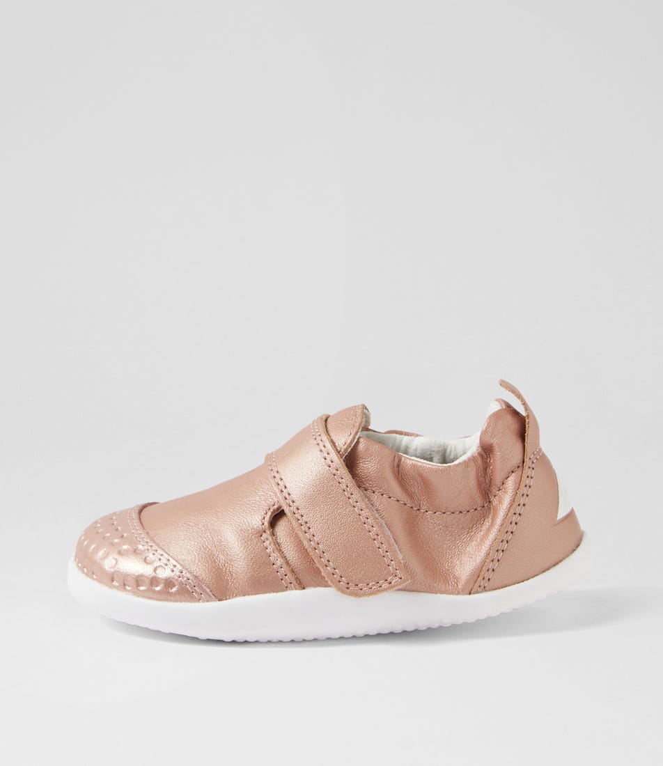 Xp Go Infant Rose Gold Leather Flat Shoes Xp Go Infant Rose Gold Leather Flat Shoes