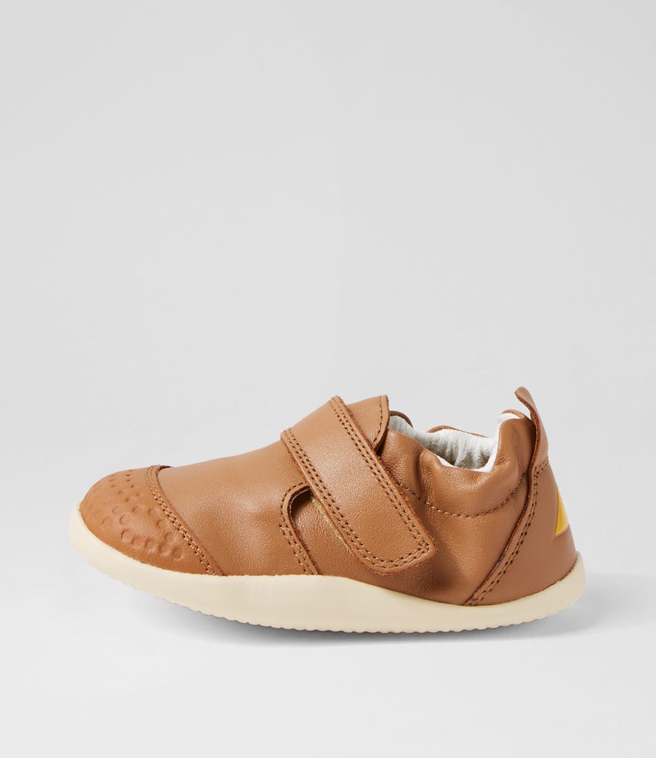 Xp Go Infant Caramel Leather Flat Shoes Xp Go Infant Caramel Leather Flat Shoes