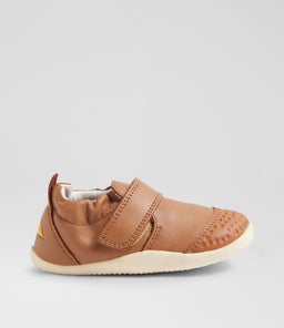 Xp Go Infant Caramel Leather Flat Shoes Xp Go Infant Caramel Leather Flat Shoes