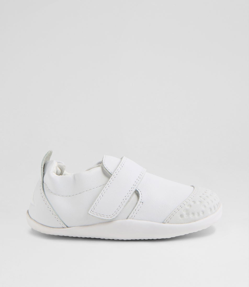 Xp Go Infant White Leather Flat Shoes Xp Go Infant White Leather Flat Shoes