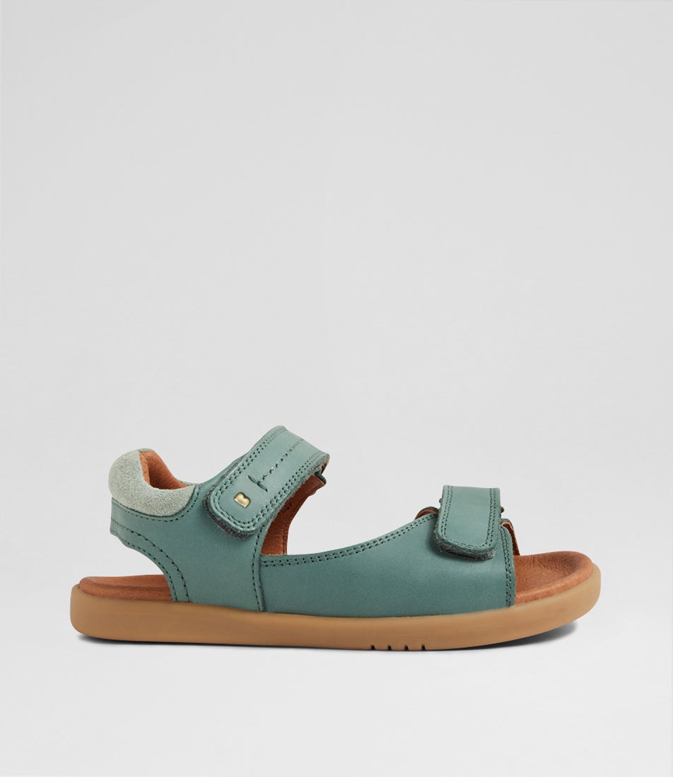 Kp Driftwood Junior Iceberg Green Leather Sandals