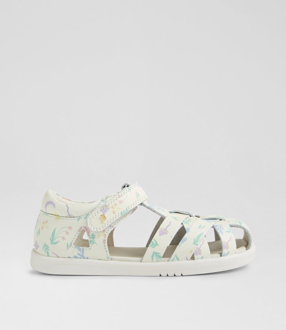 Kp Tropicana 2 Junior White Floral Leather Sandals