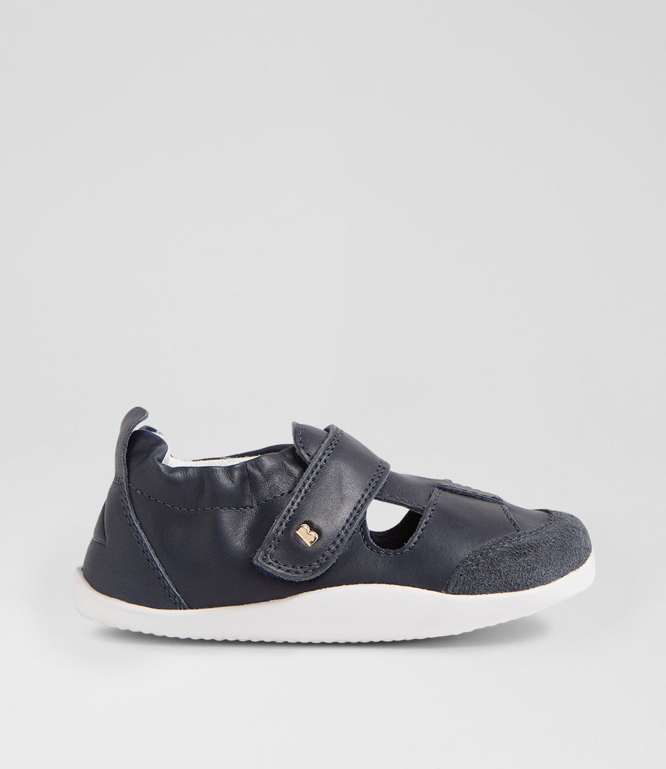 Xp Beau Navy Leather Flat Shoes Xp Beau Navy Leather Flat Shoes