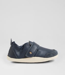 Xp Ripple Infant Navy Leather Flat Shoes Xp Ripple Infant Navy Leather Flat Shoes