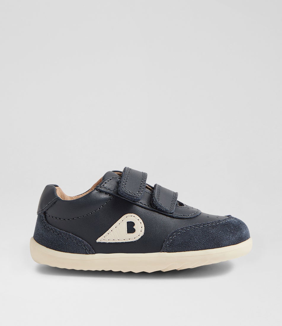 Su Champ Infant Navy Leather Flat Shoes Su Champ Infant Navy Leather Flat Shoes