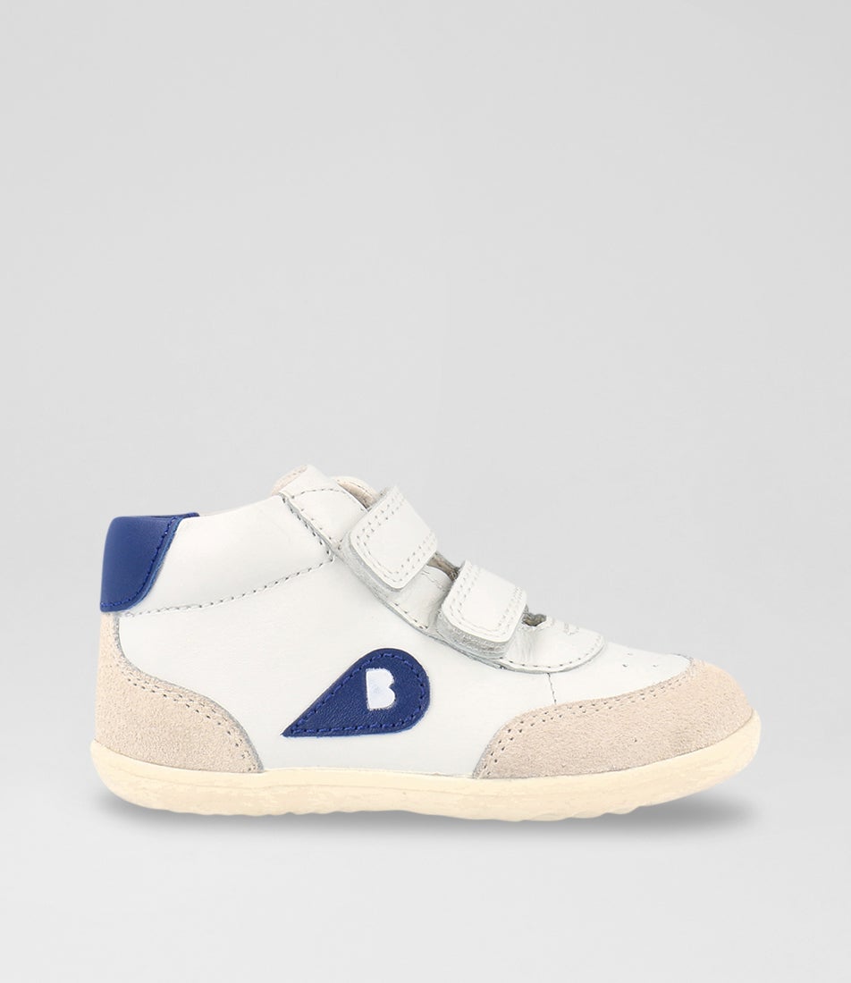 Su Champ High Chalk Gentian Blue Leather Ankle Boots