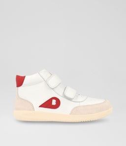 KP CHAMP HIGH BQ CHALK RADIANT RED LEATHER