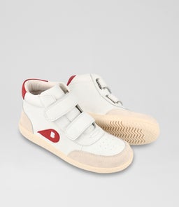 KP CHAMP HIGH BQ CHALK RADIANT RED LEATHER