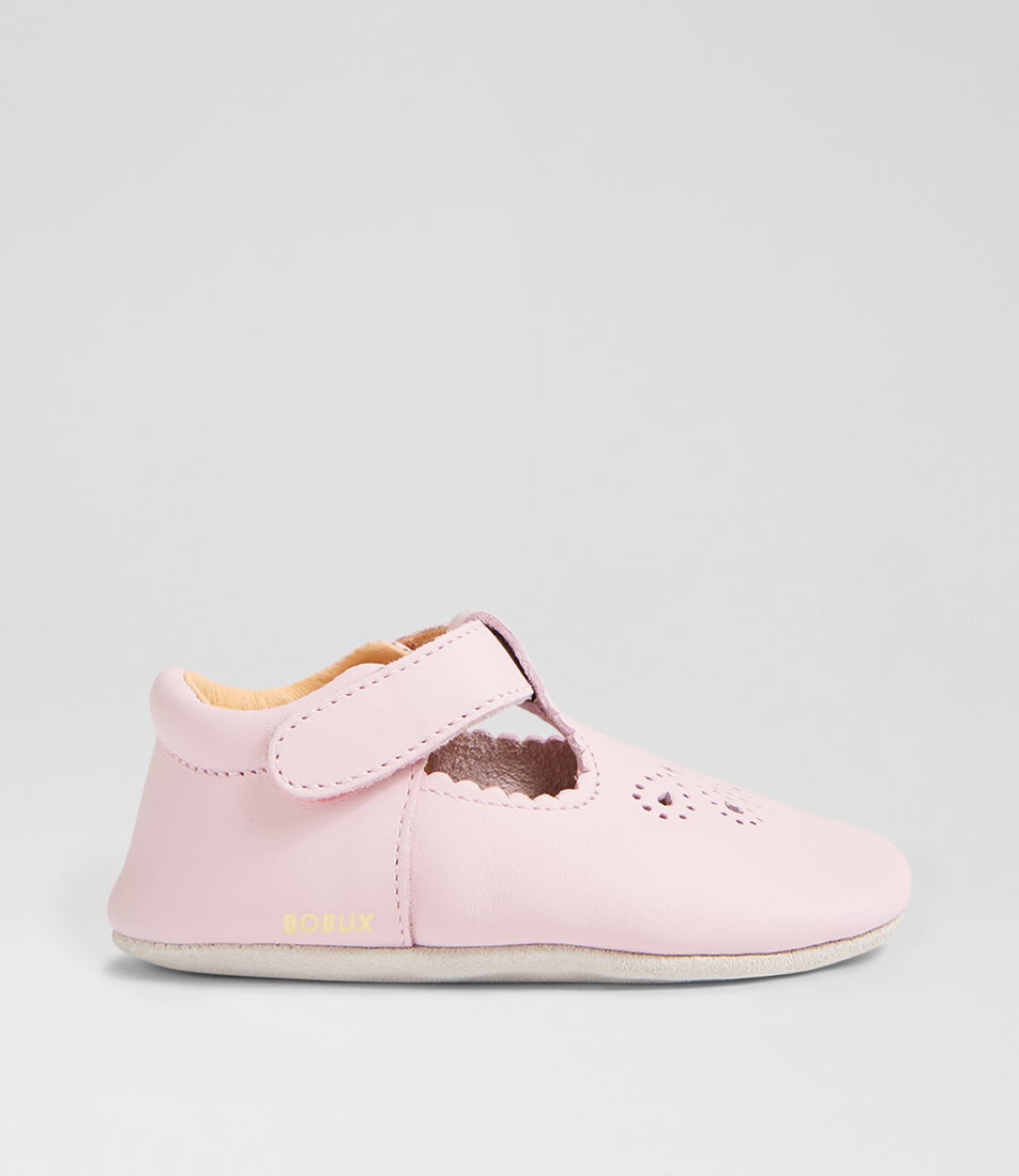 Ss Flutterheart Infant Parfait Pink Leather Flat Shoes
