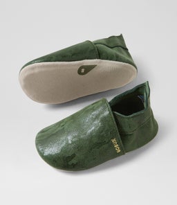 SS SIMPLE SHOE BQ CAMO ARMY&BRZ GREEN PRINTED SUEDE
