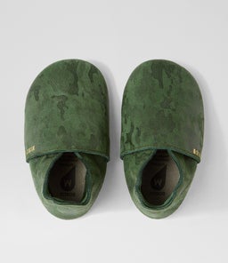 SS SIMPLE SHOE BQ CAMO ARMY&BRZ GREEN PRINTED SUEDE