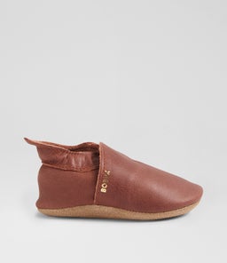 Ss Simple Shoe Infant Toffee Leather Flat Shoes Ss Simple Shoe Infant Toffee Leather Flat Shoes