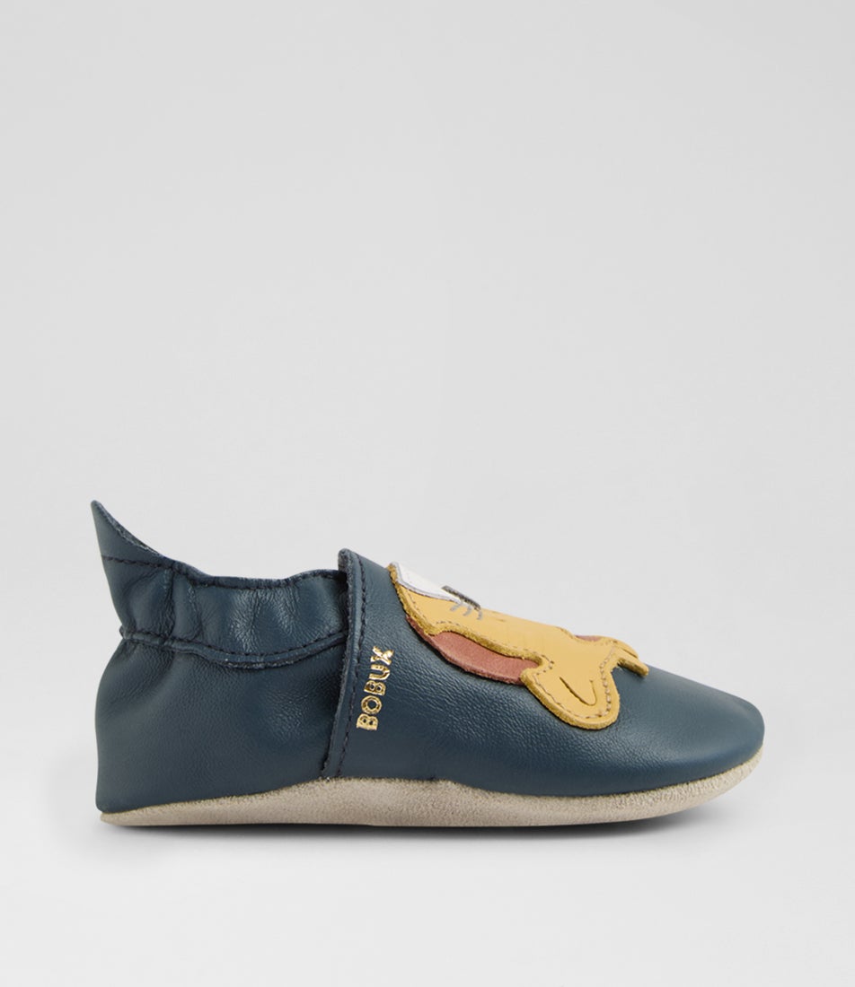 Ss Leopard Infant Navy Leather Flat Shoes Ss Leopard Infant Navy Leather Flat Shoes