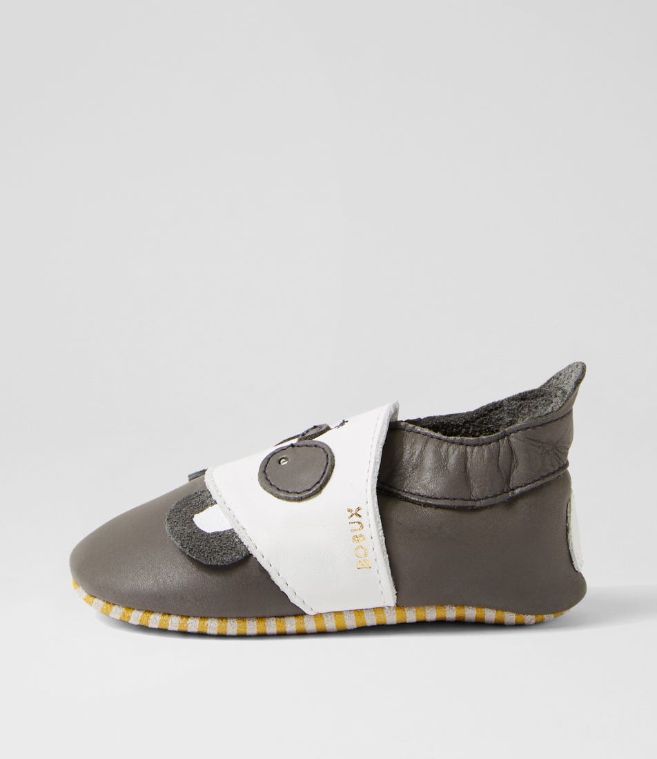 Ss Bam Boo Infant Charcoal Leather Flat Shoes Ss Bam Boo Infant Charcoal Leather Flat Shoes