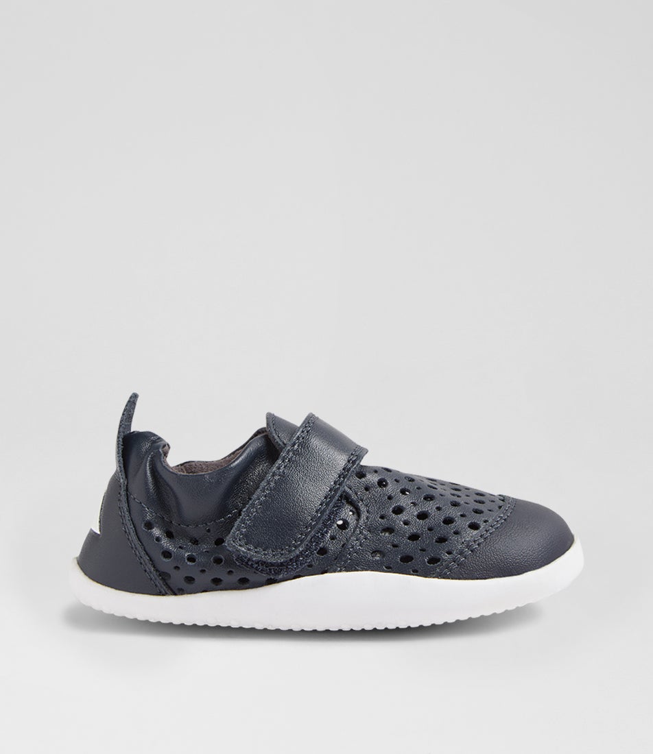 Xp Go Punch Infant Navy Leather Flat Shoes Xp Go Punch Infant Navy Leather Flat Shoes