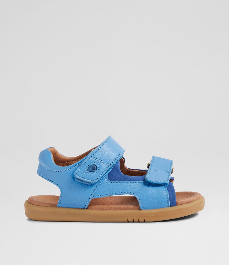 Iw Strand Toddler Azure Blue Leather Sandals Iw Strand Toddler Azure Blue Leather Sandals