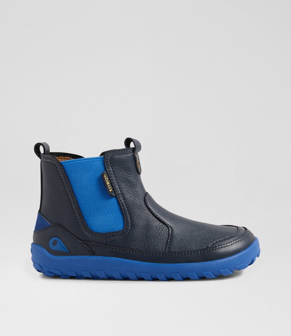 Kp Trail Navy Leather Ankle Boots Kp Trail Navy Leather Ankle Boots
