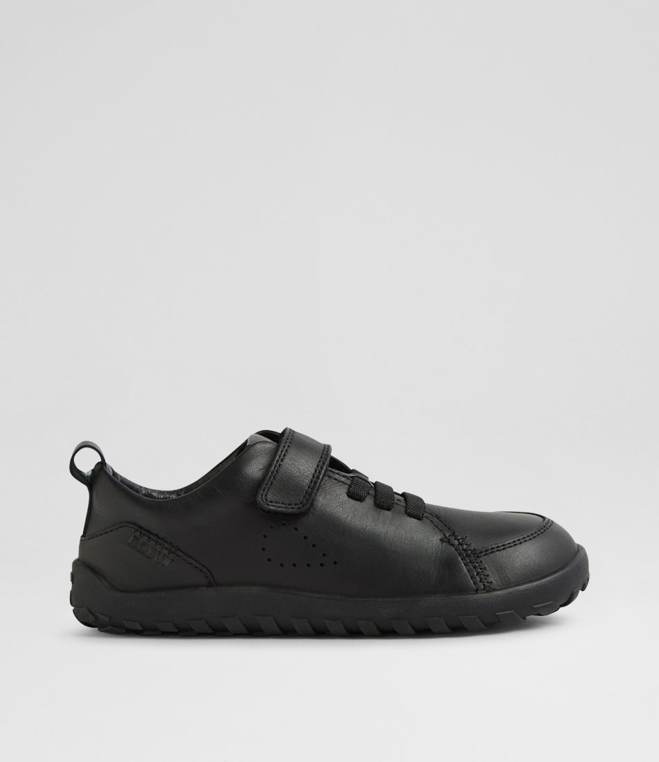 Kp Prime Junior Black Leather Sneakers