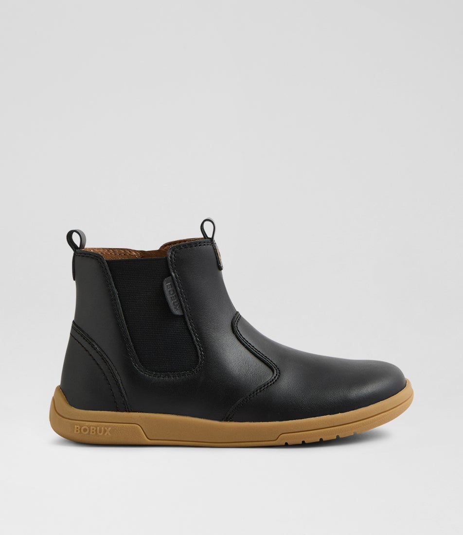 Kp Jodhpur 2 Junior Black Leather Gum Sole Ankle Boots