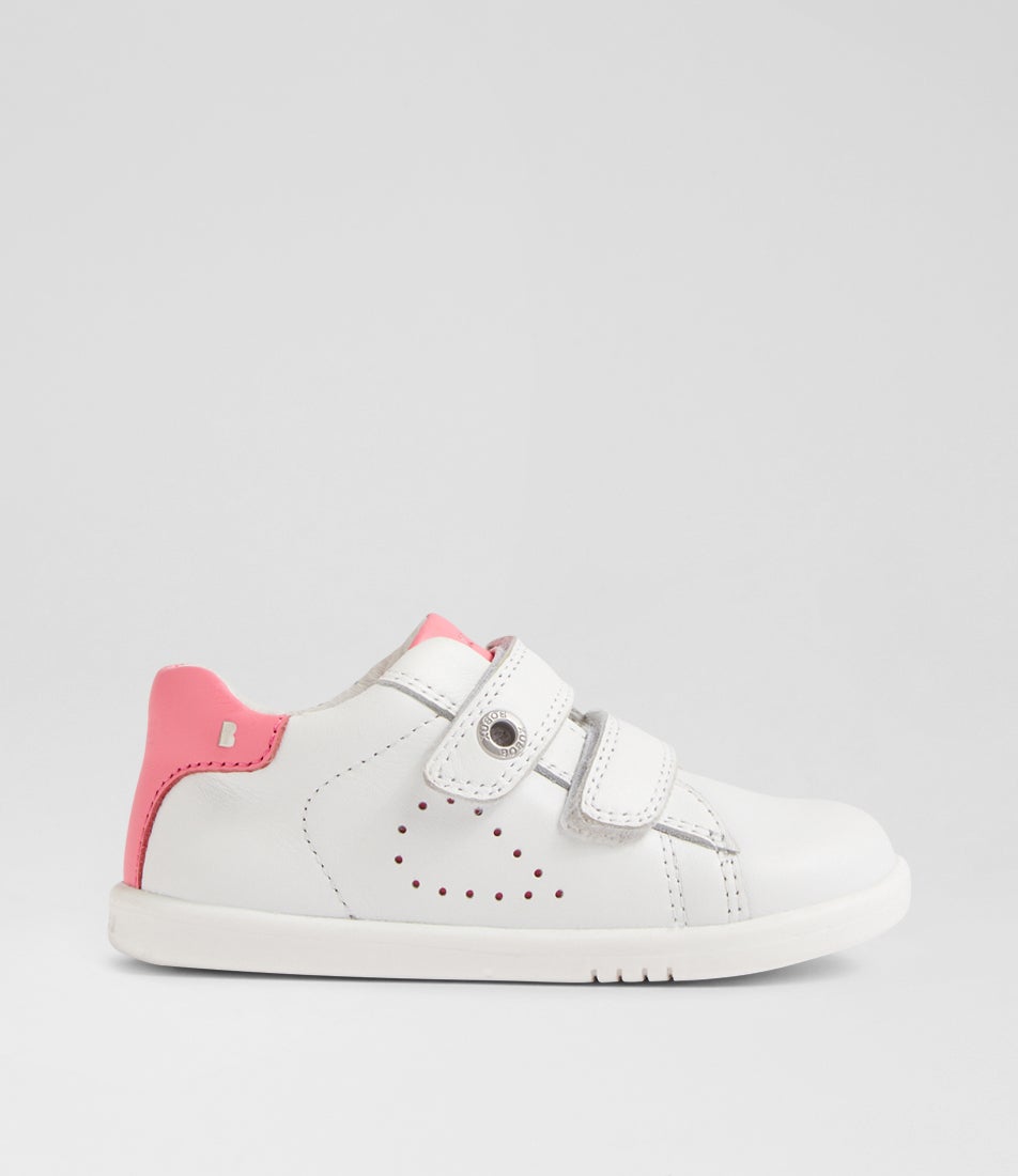 Iw Maverick Toddler White Pink Lemonade Leather Flat Shoes