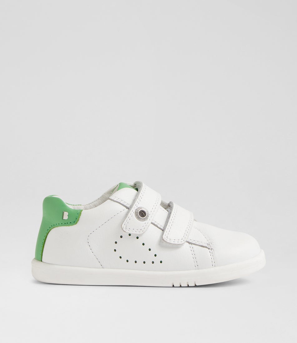 Iw Maverick Toddler White Retro Green Leather Flat Shoes Iw Maverick Toddler White Retro Green Leather Flat Shoes