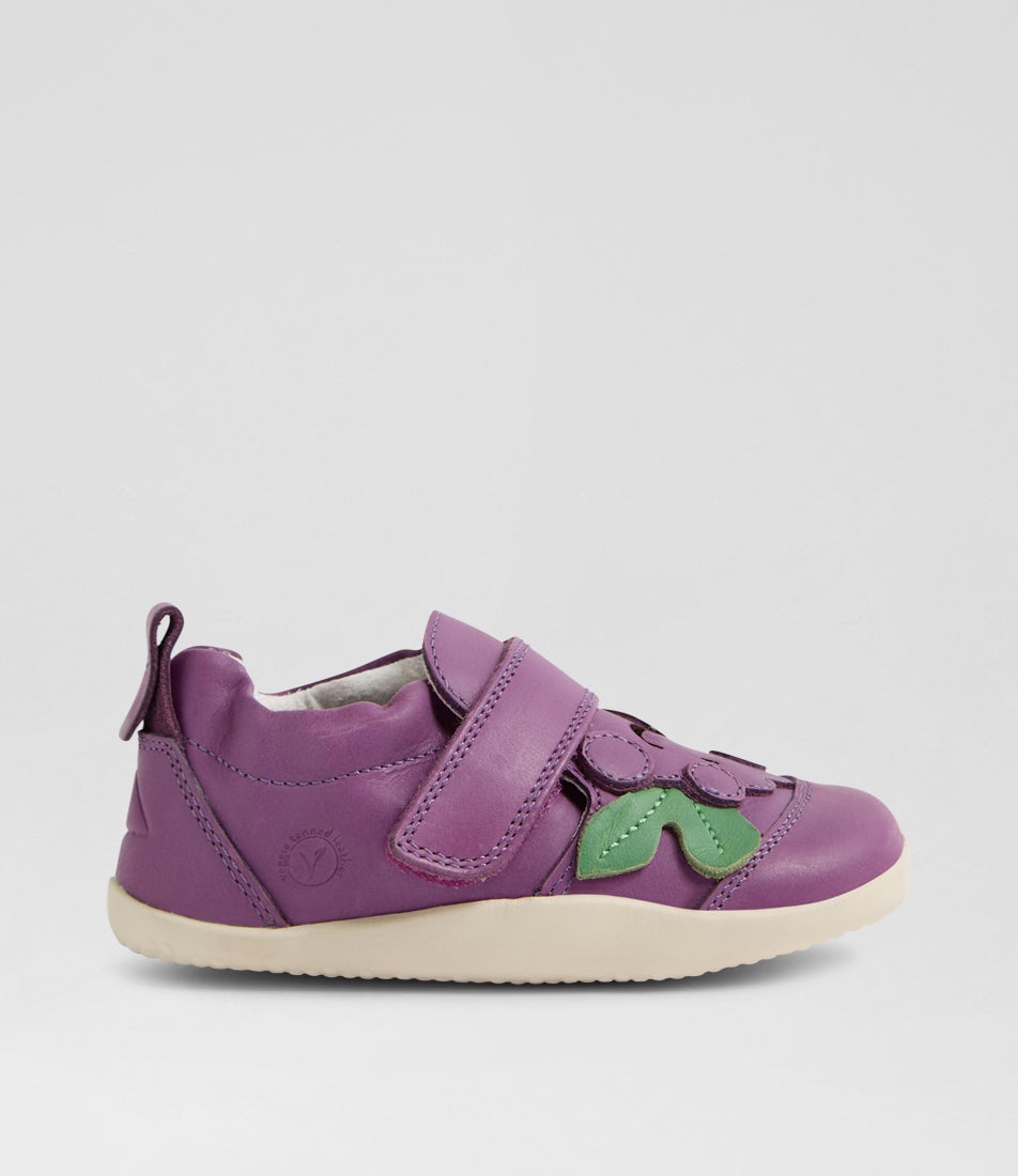 Xp Giddy Grape Infant Chinese Violet Leather Flat Shoes