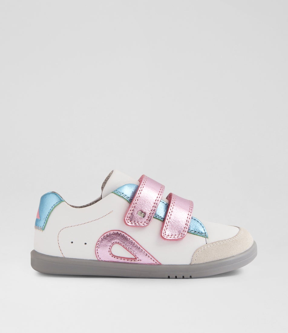 Iw Blaze Toddler White Pink Metallic Leather Suede Sneakers Iw Blaze Toddler White Pink Metallic Leather Suede Sneakers
