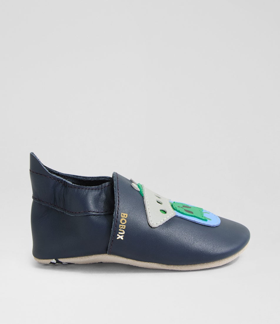Ss Zorgzoom Infant Navy Leather Flat Shoes