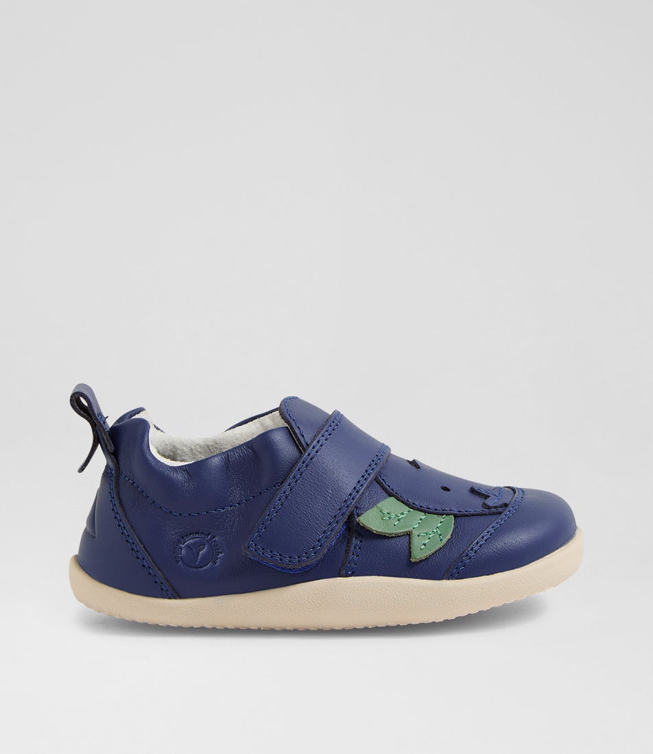 Xp Blueberry Dash Infant Twilight Blue Leather Flat Shoes Xp Blueberry Dash Infant Twilight Blue Leather Flat Shoes