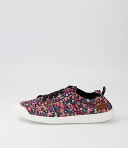 VEX BW BLACK ZOE FLORAL CANVAS