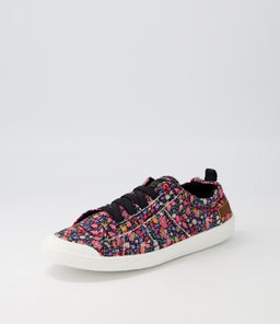 VEX BW BLACK ZOE FLORAL CANVAS