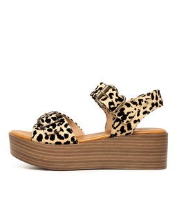 LEEDS BW NATURAL LEOPARD MICROSUEDE
