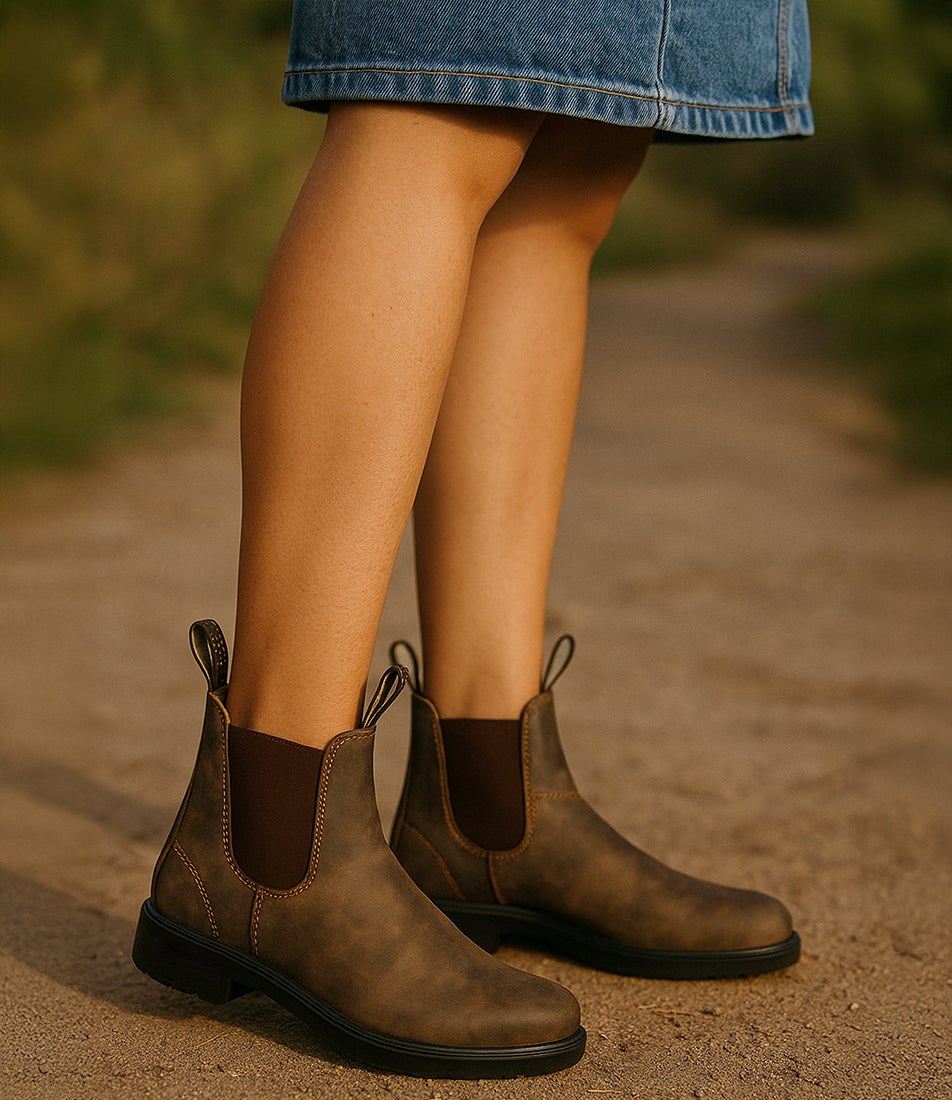 1306 Womens Rustic Brown Leather Boots