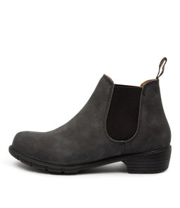 1971 WOMENS BOOT BZ RUSTIC BLACK LEATHER