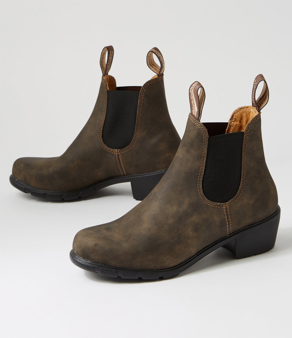 1677 Womens Boot Rustic Brown Leather Chelsea Boots