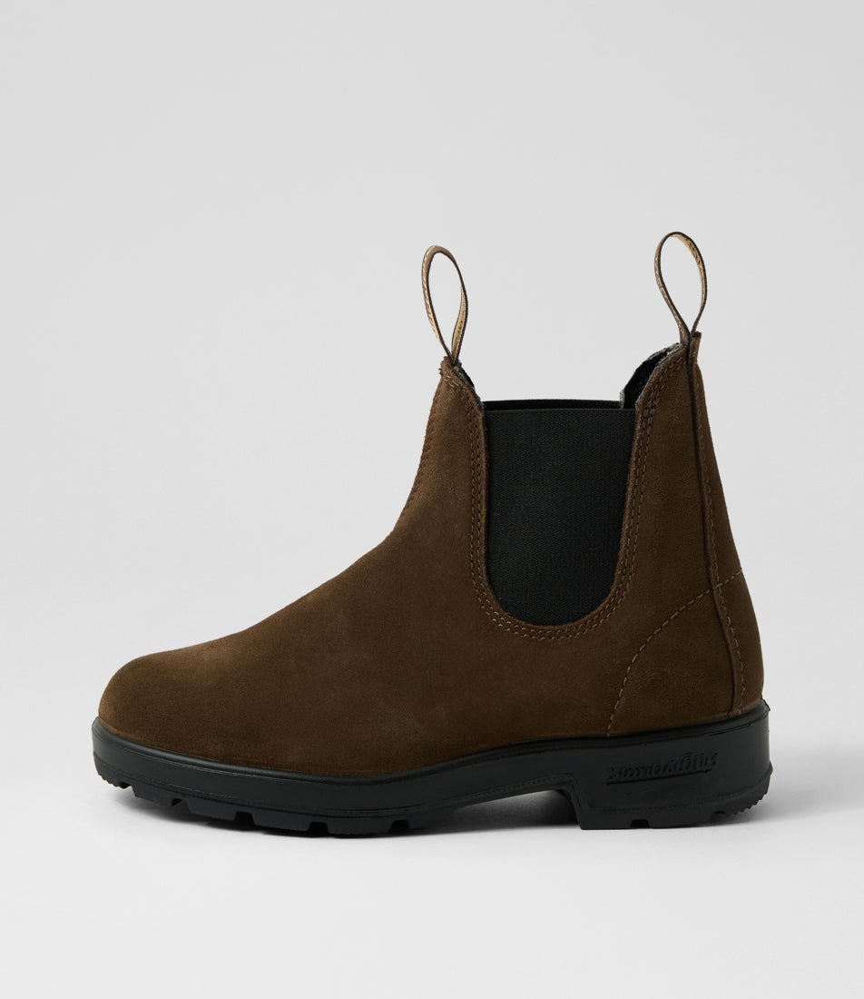 2410 Womens Brown Suede Chelsea Boots