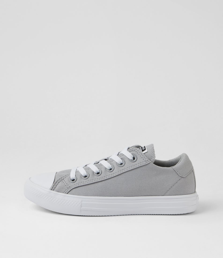 Day One Og Low Top W Grey White Canvas Lace Up Sneakers