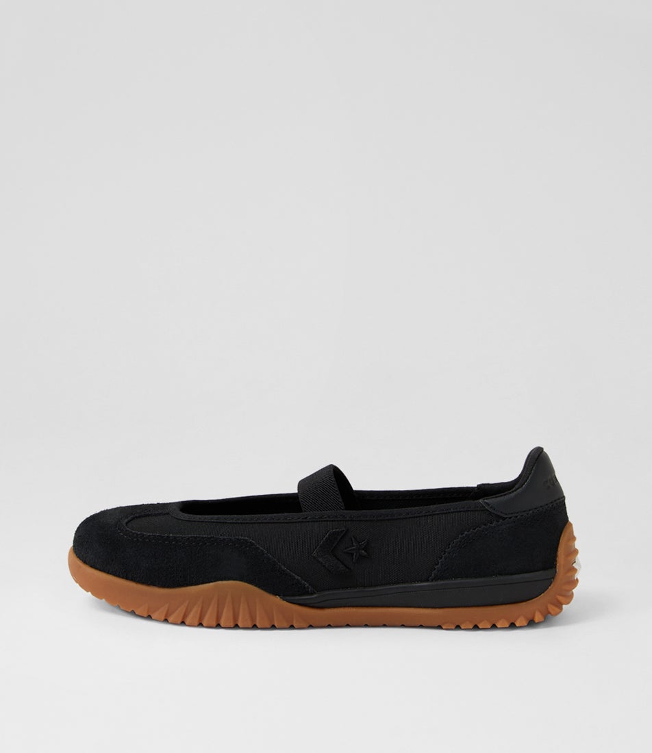 Run Star Trainer Black Canvas Ballet Flats Run Star Trainer Black Canvas Ballet Flats