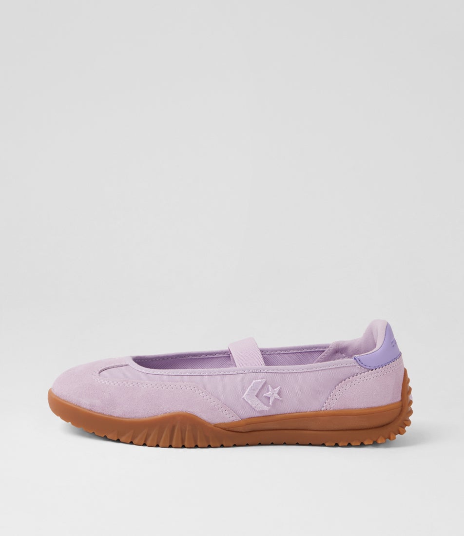 Run Star Trainer Ballet Lavender Latte Lilac Soda Gum Canvas Ballet Flats