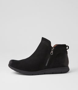 LIDIA ZIP BOOT C2 BLACK BURNISHED LEATHER