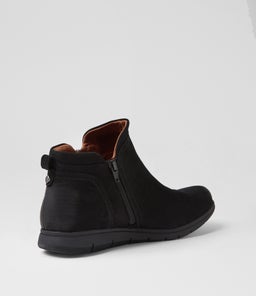 LIDIA ZIP BOOT C2 BLACK BURNISHED LEATHER