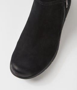 LIDIA ZIP BOOT C2 BLACK BURNISHED LEATHER